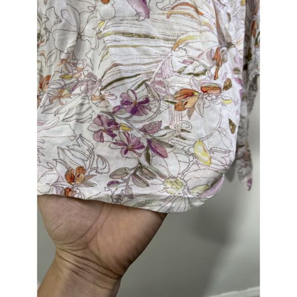 Romantic Cottagecore Boho Fairy Floral Top M Whimsical Dainty Parisian Coquette - Picture 8 of 15